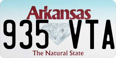 AR license plate 935VTA