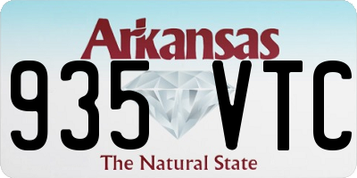 AR license plate 935VTC