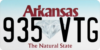 AR license plate 935VTG