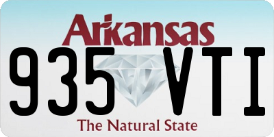 AR license plate 935VTI