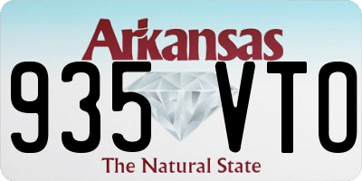 AR license plate 935VTO