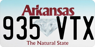 AR license plate 935VTX
