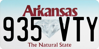 AR license plate 935VTY