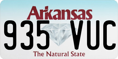 AR license plate 935VUC