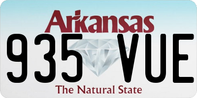 AR license plate 935VUE