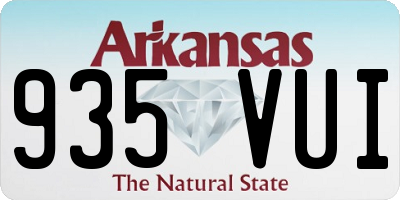 AR license plate 935VUI