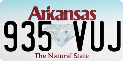 AR license plate 935VUJ