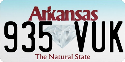 AR license plate 935VUK