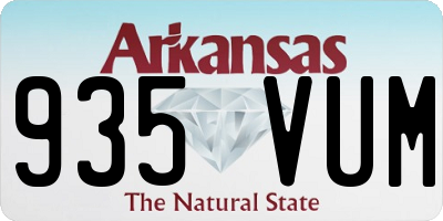 AR license plate 935VUM