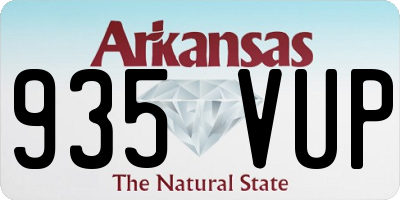 AR license plate 935VUP
