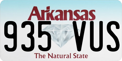 AR license plate 935VUS