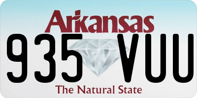 AR license plate 935VUU