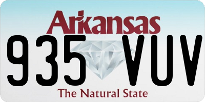 AR license plate 935VUV
