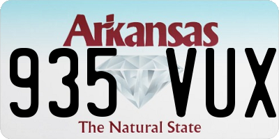 AR license plate 935VUX
