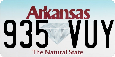 AR license plate 935VUY
