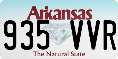 AR license plate 935VVR