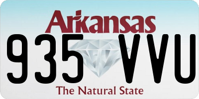 AR license plate 935VVU
