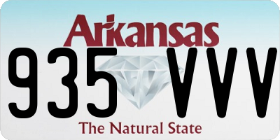 AR license plate 935VVV