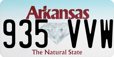 AR license plate 935VVW