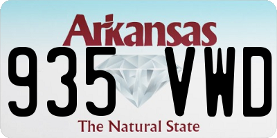 AR license plate 935VWD