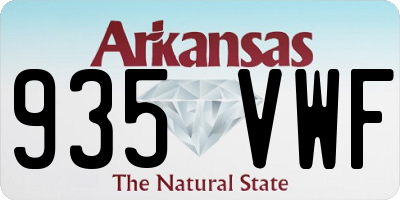 AR license plate 935VWF