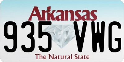 AR license plate 935VWG