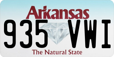 AR license plate 935VWI