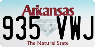 AR license plate 935VWJ