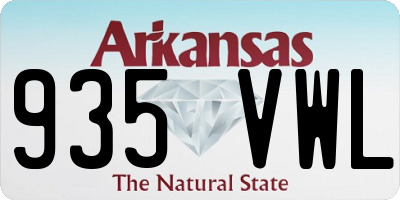 AR license plate 935VWL