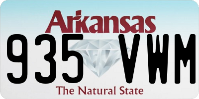AR license plate 935VWM
