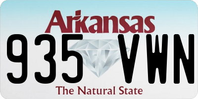 AR license plate 935VWN