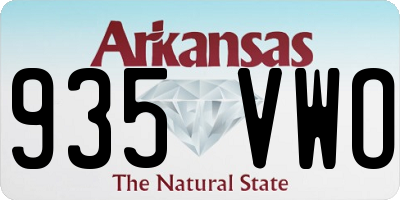 AR license plate 935VWO