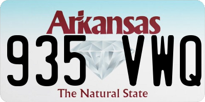 AR license plate 935VWQ