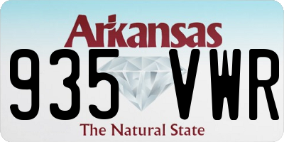 AR license plate 935VWR
