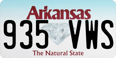 AR license plate 935VWS