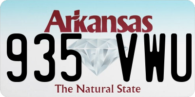 AR license plate 935VWU