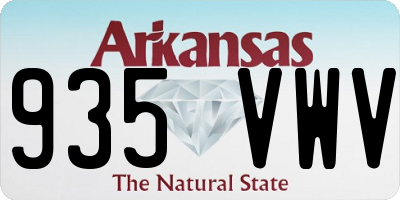 AR license plate 935VWV