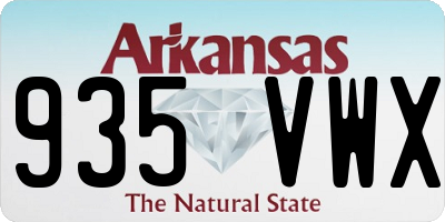 AR license plate 935VWX
