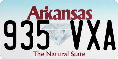 AR license plate 935VXA