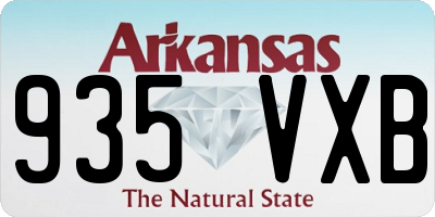 AR license plate 935VXB