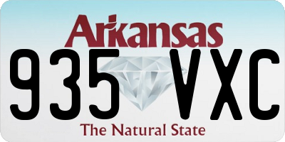 AR license plate 935VXC