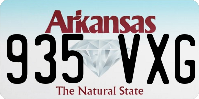 AR license plate 935VXG