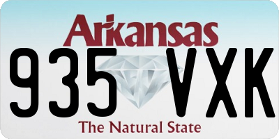 AR license plate 935VXK