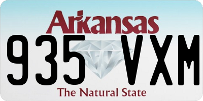 AR license plate 935VXM