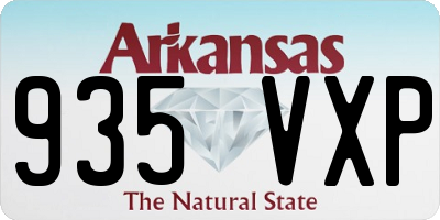 AR license plate 935VXP
