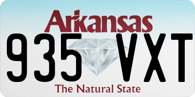 AR license plate 935VXT