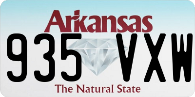 AR license plate 935VXW