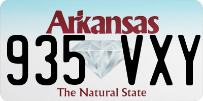 AR license plate 935VXY