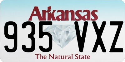 AR license plate 935VXZ