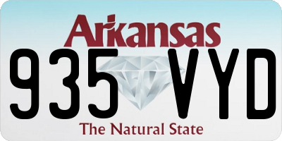 AR license plate 935VYD